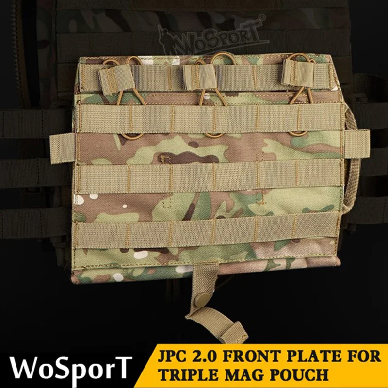 Tactical JPC Vest 2.0 Front Accessory Package Molle Standard Triple Package Airsoft Accessories