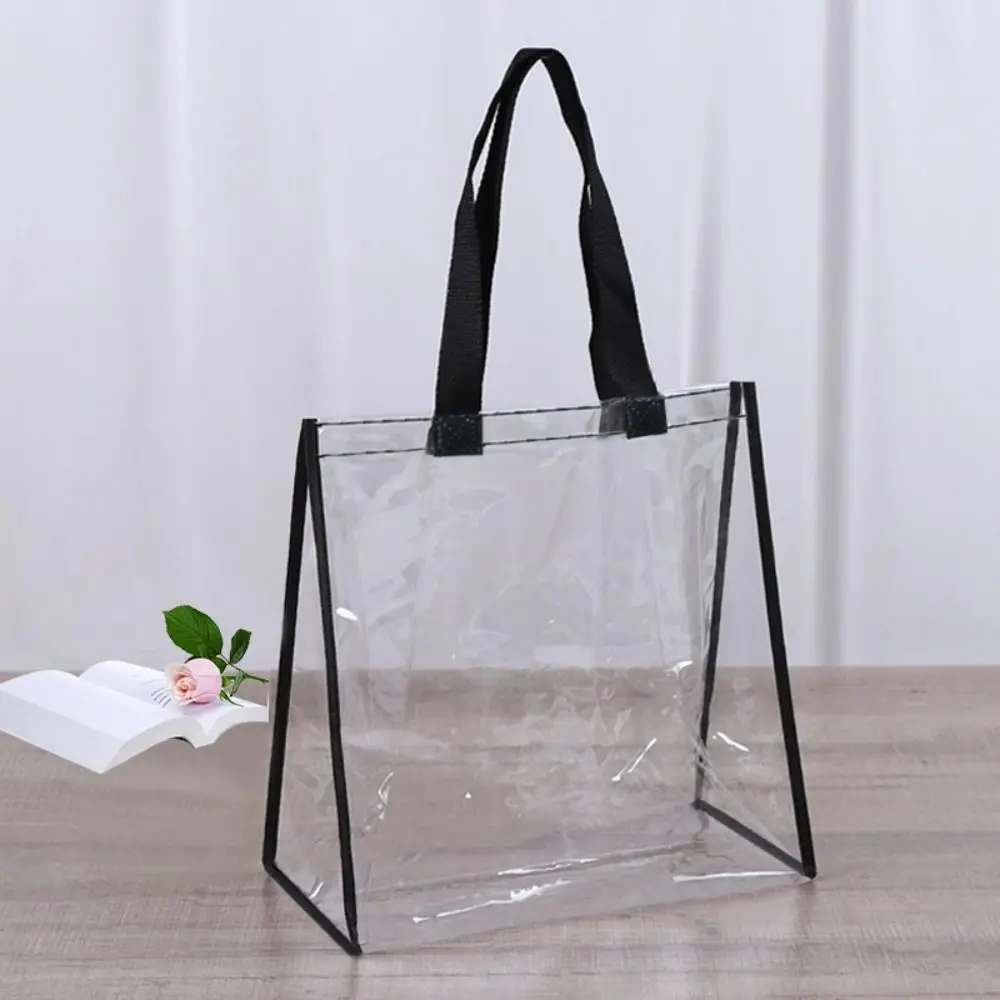 Summer Large-capacity Tote Bag PVC Transparent Waterproof Beach Bag Cosmetic Bag Multi-function Storage Bag Wash Bag