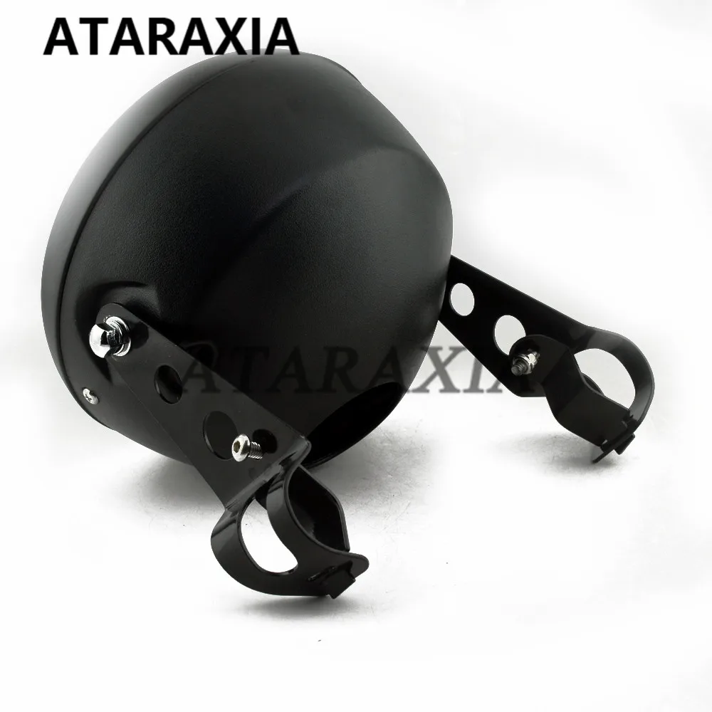 7 inch LED Motorcycle Headlight Cover 28-36mm Side Mount Round Headlight Housing Mount Headlamp Head Light Shell Lighthouse