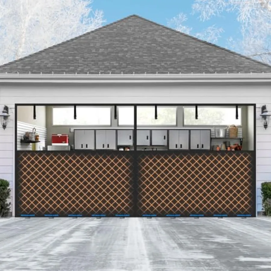 

Комплект теплоизоляции для автомобильных дверей 6x7 футов: термоизолированные панели для дверей с прозрачными вставками для зимы, утепленные покрытия-одеяла для дверей