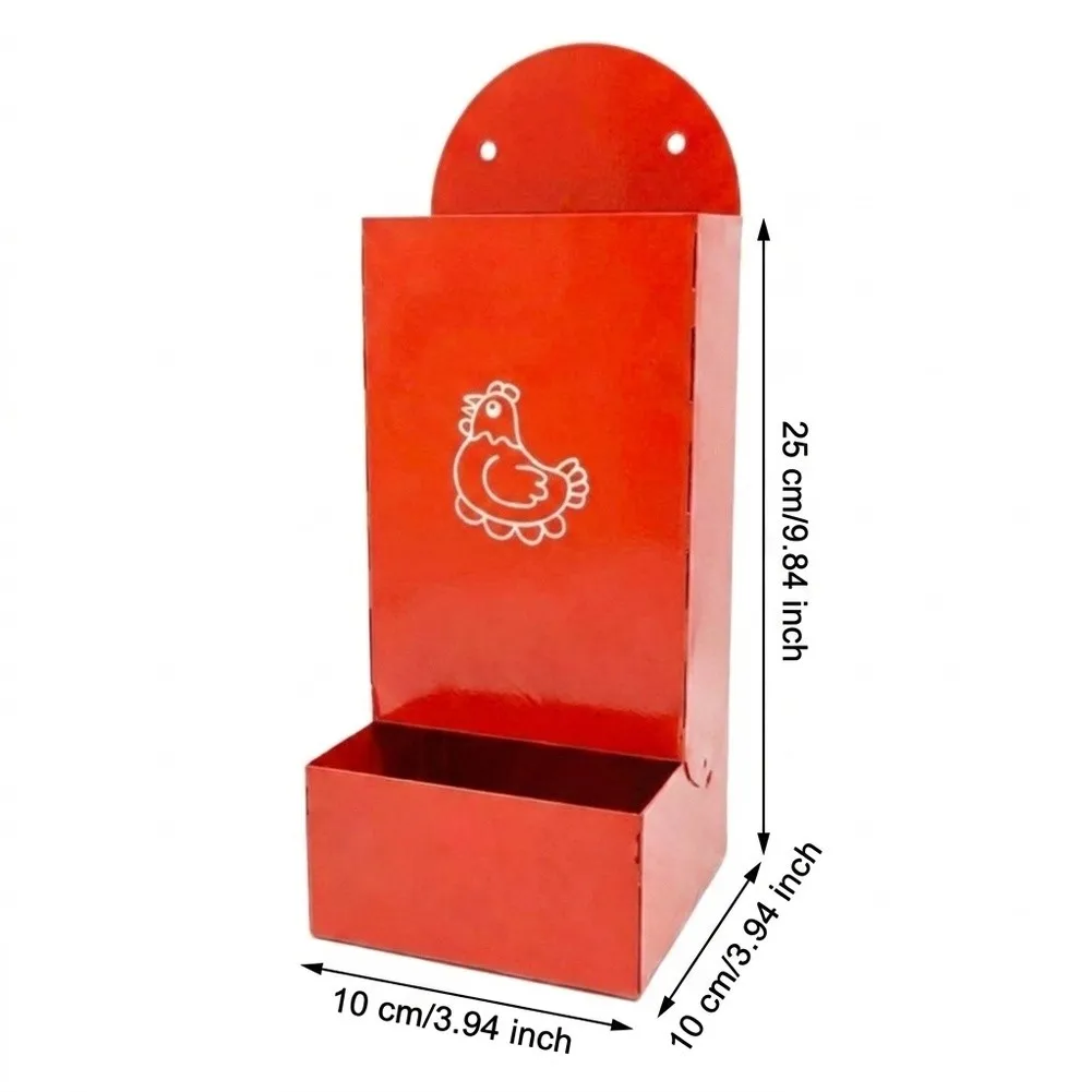 Metal Feed Box with Hanging Mount for Chickens Ducks and Geese Practical Solution for Routine For poultry Feeding