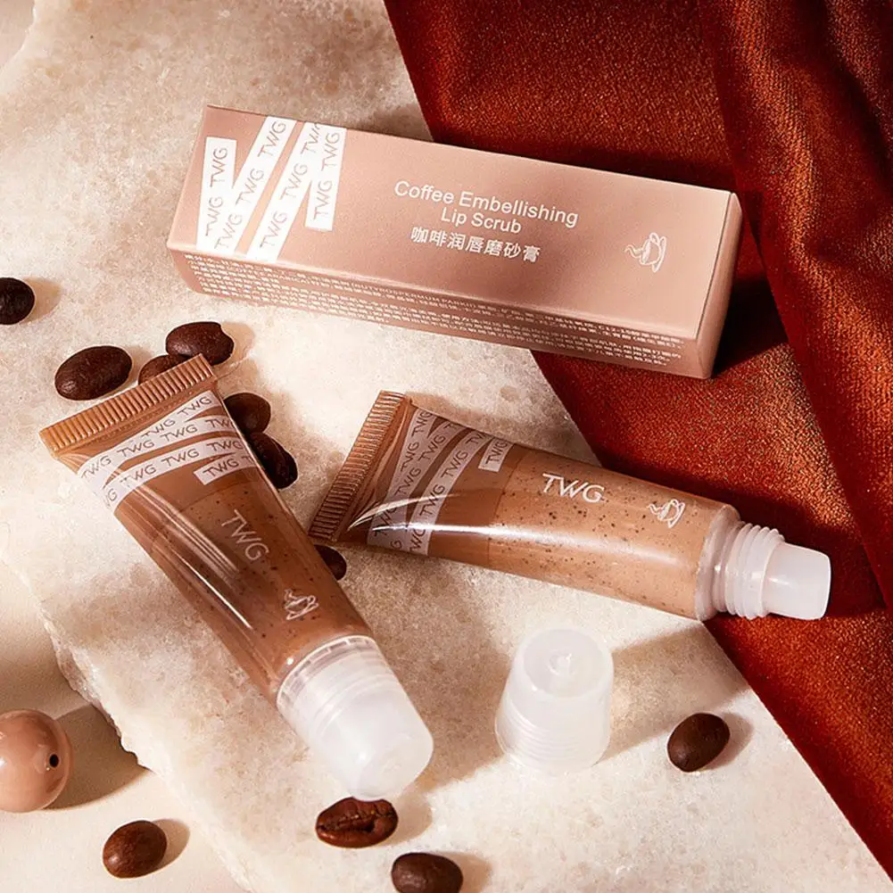 Café hidratante labial esfoliante labial cuidados com os lábios bálsamo labial esfoliante esfoliante labial limpeza esfoliante lábios café d1x1