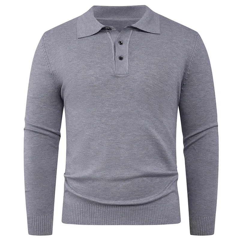 

2025 New Knitted Long Sve Crew Ne Pullover Casual Polyester Fiber Blend irt Collar Lightweight Busin Autumn Winter