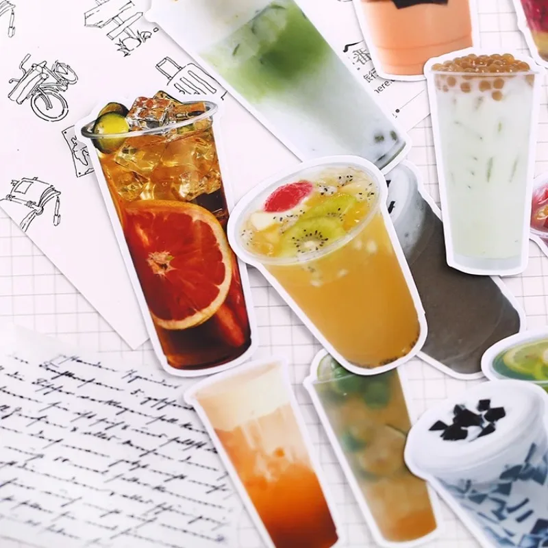22pcs Cute Kawaii Milk Tea Drink Stickers Decal For Phone Car Case Waterproof Laptop Album Diary Backpack Kids Toy Stickers view 3