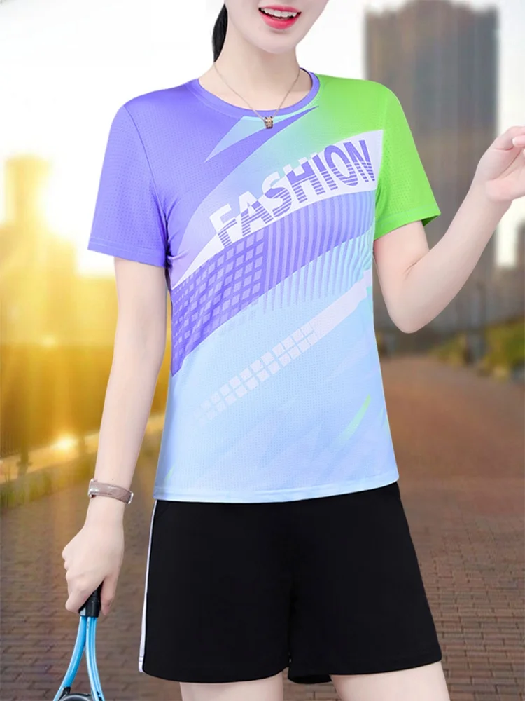 

TUCANO Ice Silk Qui Dry Sports Set Women's Summer 2025 New Midlife Casual Running Suit Two-Piece Set Polyester ort Sve...