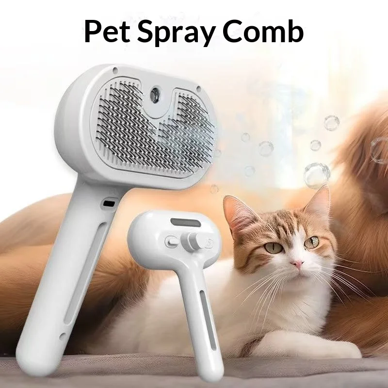 Steam Steam Cat Brush Self-Cleaning Grooming Tool with Steam Spray Remove Floating Hair for Cats Dogs Pet Grooming Supplies Hair Care - Aliexpress Deal