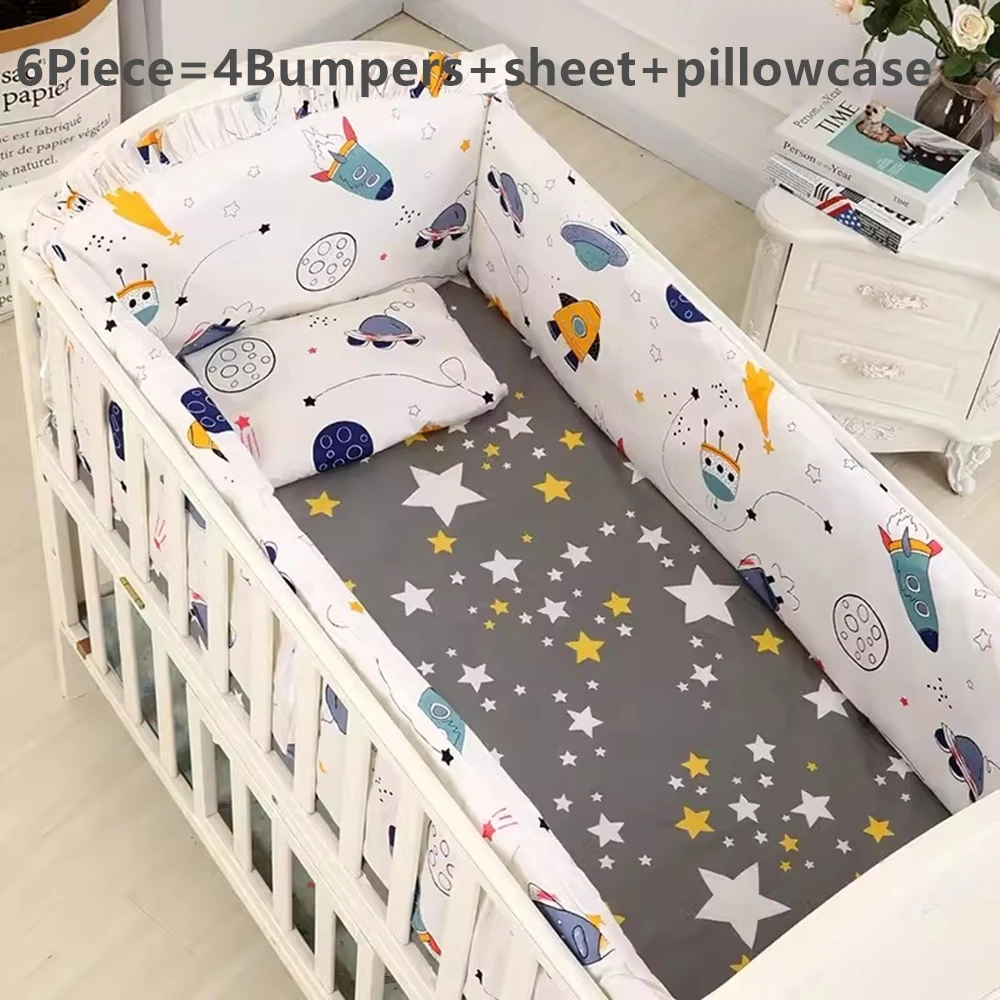 6/9Pcs Baby Bedding Sets Baby Crib Set For Boys Ropa De Cuna Crib Comforter Set 120*60/120*70Cm