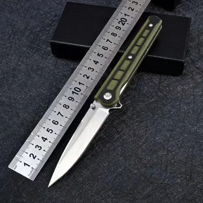 Green Hak Pocket Folding Knife Stonewash M390 Blade Double Color G10 Handle Hunting Camping EDC Survival Tool Tactical Knives