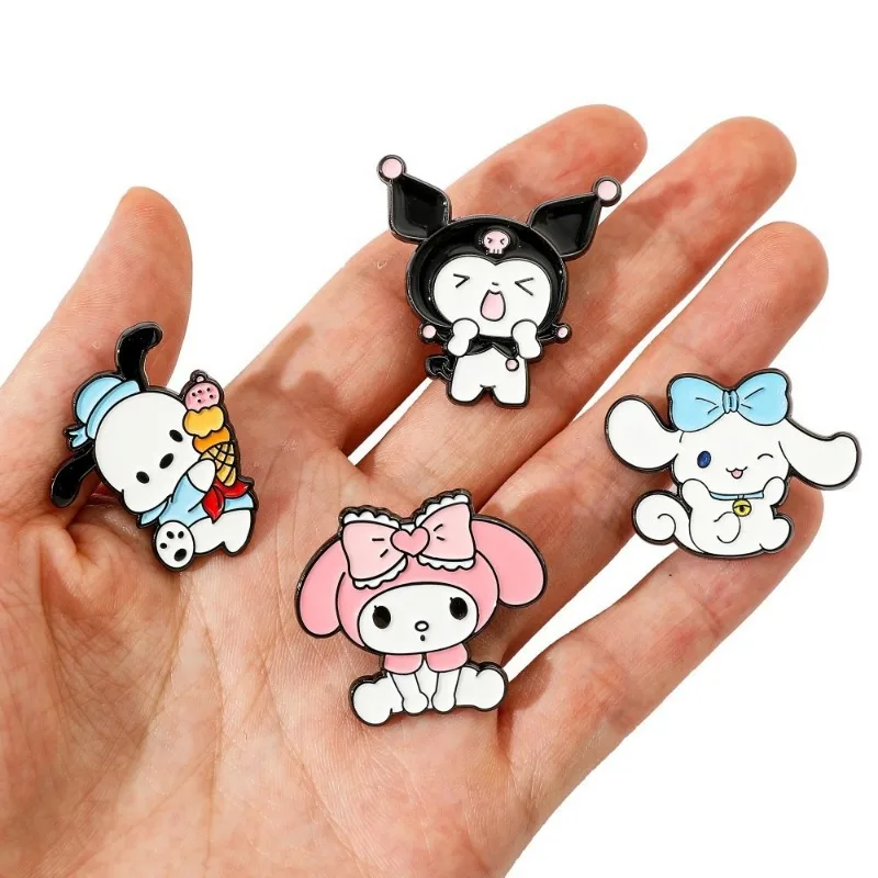 

Sanrio Kuromi Brooch Cartoon Anime Figures Pochacco Cinnamoroll Badge Q Figural Cute Toys Broochs Girls Birthday Christmas Gifts