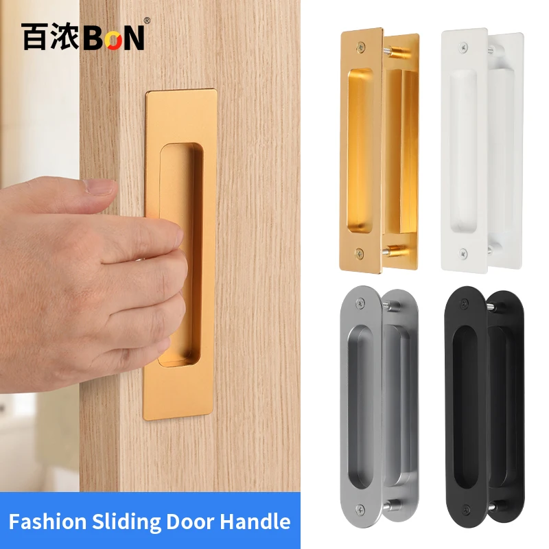 Balcony Door Concealed Handle Kitchen Sliding Door Sliding Door Handle Wooden Door Invisible Handle Recessed Slotted Pair Handle