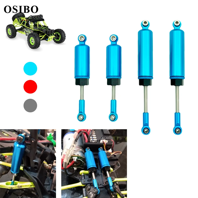 Metal Front & Rear Shock Alloy CNC 6061 For Wltoys 12428 12429 12423 FY 01 03 1/12 RC Car Upgrade Parts Accessories