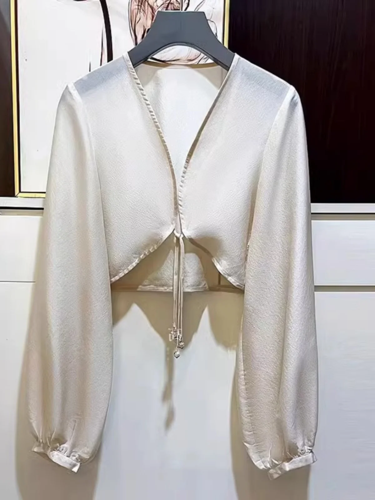 

Модный женский ацетатный кардиган-накидка для лета, легкий солнцезащитный кардиган-комбинезон в корейском стиле, свободный крой