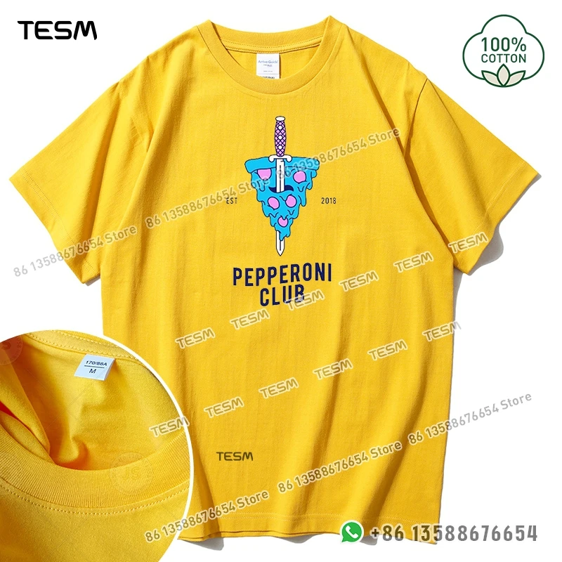 TESM العصرية البيتزا السيف طباعة الرجال القطن تي شيرت عادية فضفاض قصيرة الأكمام حفلة الوالدين والطفل الزي أمي أبي الأسرة عطلة #2