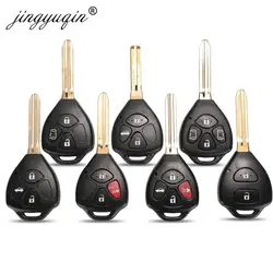 Jingyuqin TOY43/TOY47 2/3/4 düğmeler uzaktan anahtar kabuk için Toyota Camry Avalon Corolla Matrix RAV4 venza'nın Yaris yedek FOB vaka