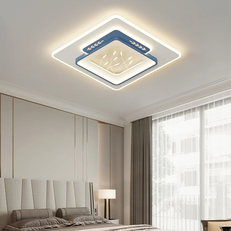 Square Cloud Ceiling Lights White Blue LED Lighting Household Lamps Living Room Bedroom Lustres Luminaria Nordic Style Lamparas