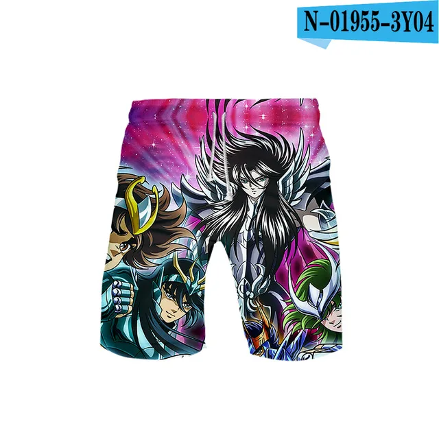

Saint Seiya 3D Board Shorts 3D Printing Man Surfboard Shorts Swim Trunks Men and Women Hip Hop Shorts