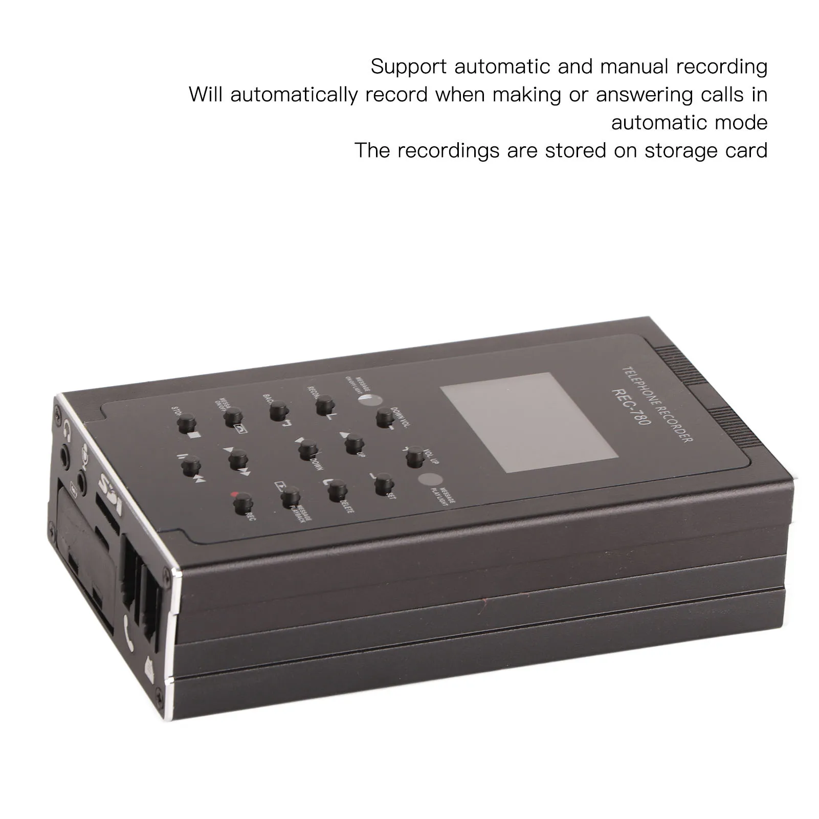 مسجل المكالمات الهاتفية الثابتة جهاز تسجيل الهاتف اليدوي التلقائي 32 جيجابايت ذاكرة مسجل الهاتف جهاز تسجيل الهاتف