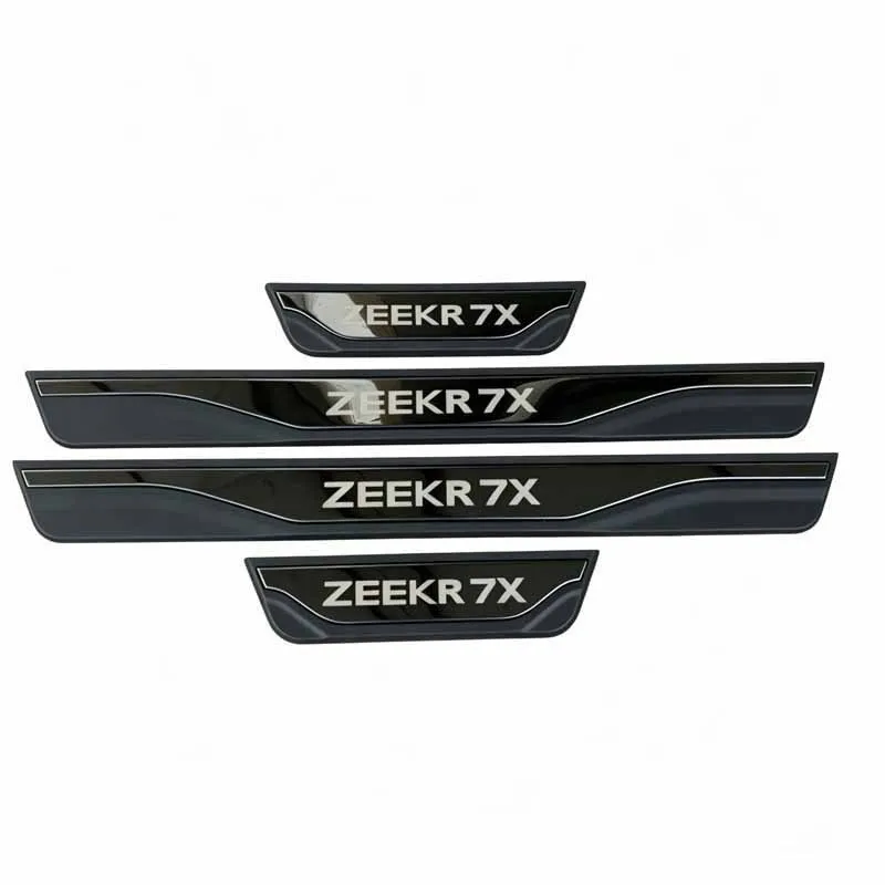 For ZEEKR 7X 2022- 2026 2025 Door Sill Plate Strip Stainless Steel Plastic Trim Car Sticker Interior Cover Auto Part Accessories