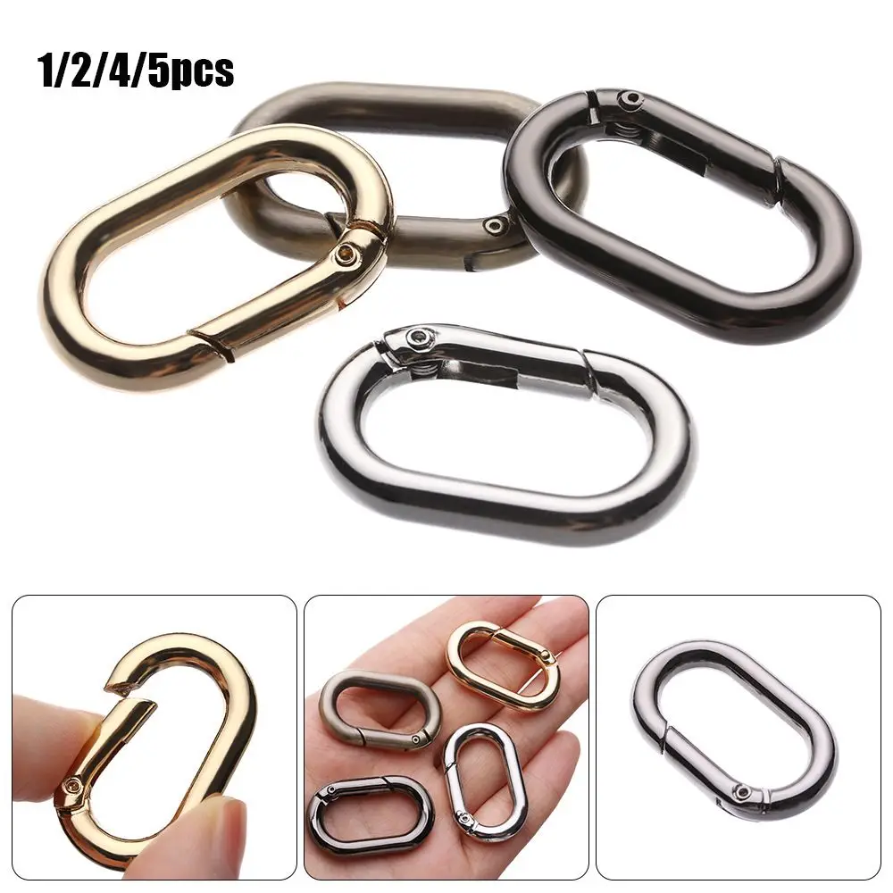 1/2/4/5pcs Tools Accessories Camping Hiking Spring Oval Rings Handbags Clips Bag Belt Buckles Outdoor Carabiner