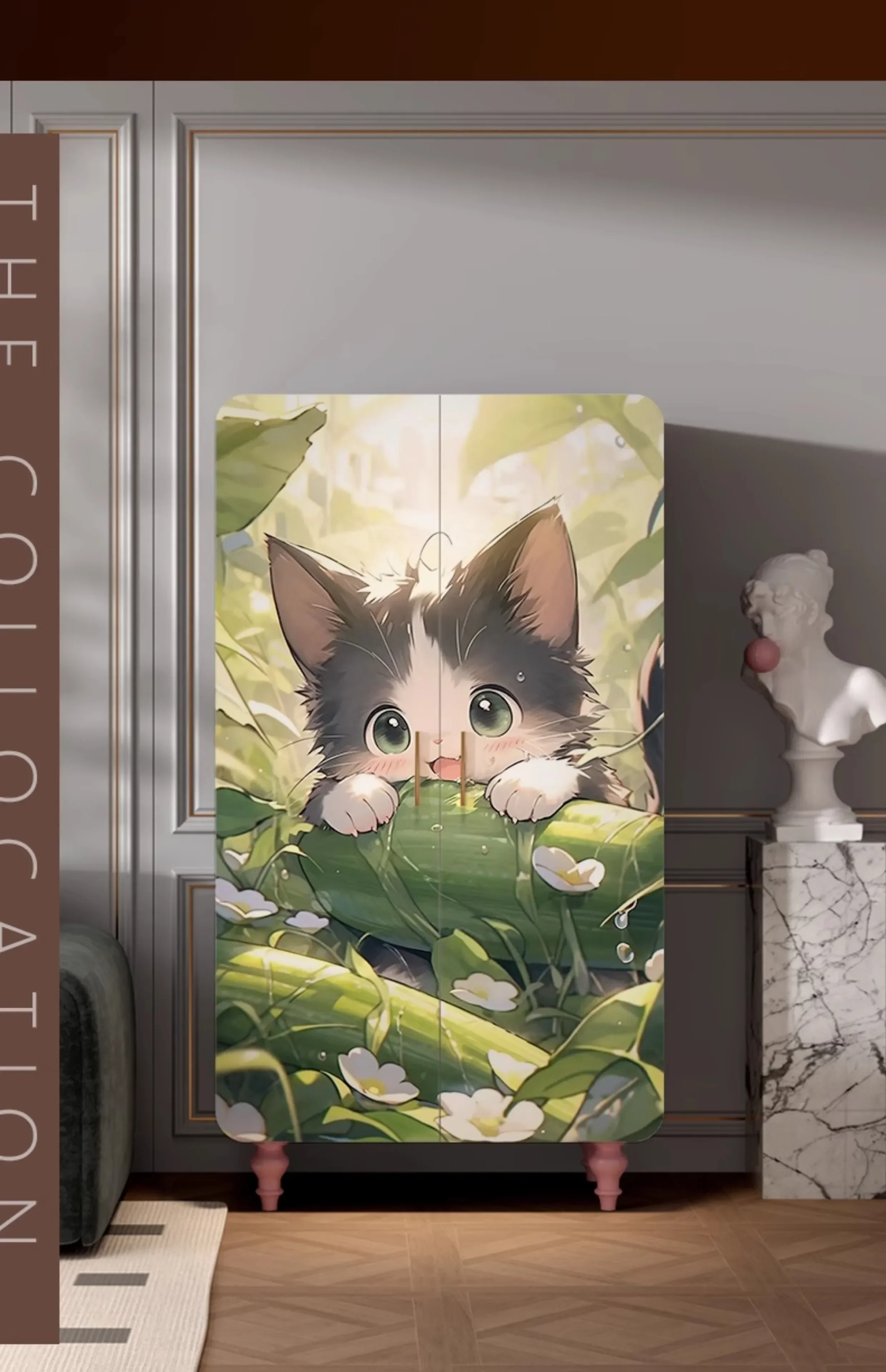 Шкаф из цельного дерева, французский романтический розовый шкаф для хранения в спальне