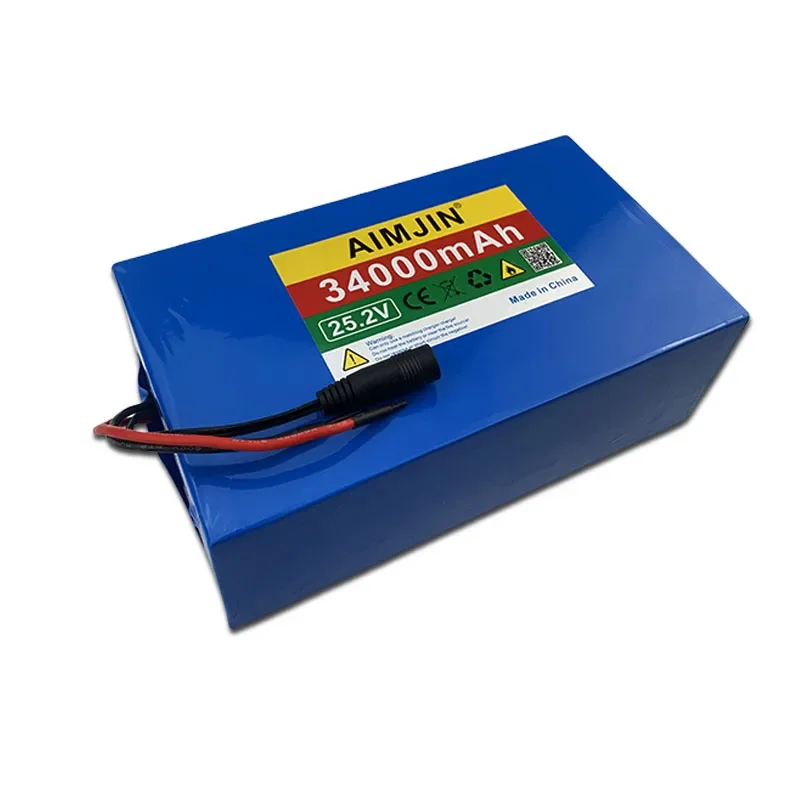 25.2V 34000mAh 6S10 Rechargeable Lithium Battery Pack, suitable for various electronic devices, transportation devices+chargers