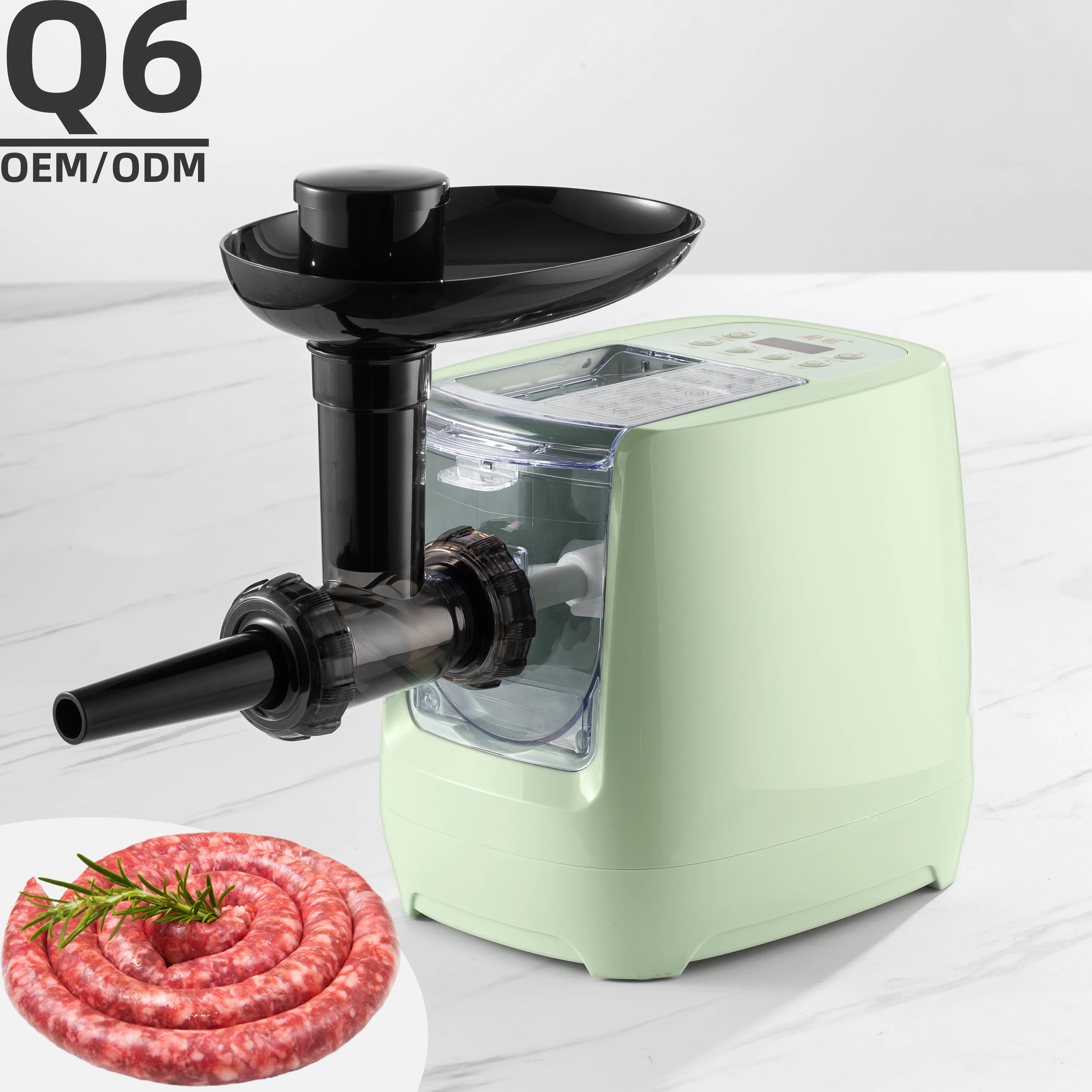 Electric Macaroni Pasta Noodle Makers Q6 Grain Product Making Machines with Sausage Making Accessory