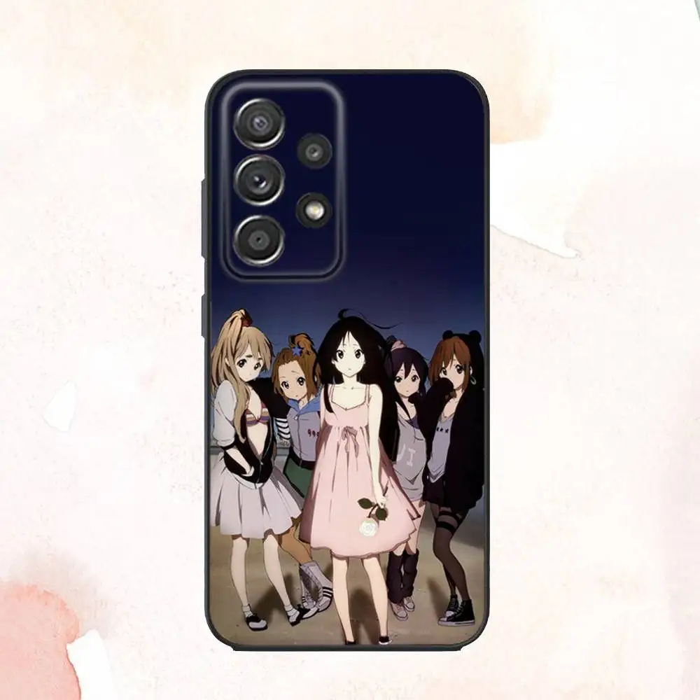 เคสโทรศัพท์ลายอนิเมะ K-K-ON สำหรับ Samsung S25,S24,S21,S22,S23,S30,Ultra,S20,Plus,Fe,Lite,Note,10,9,5G สีดำ