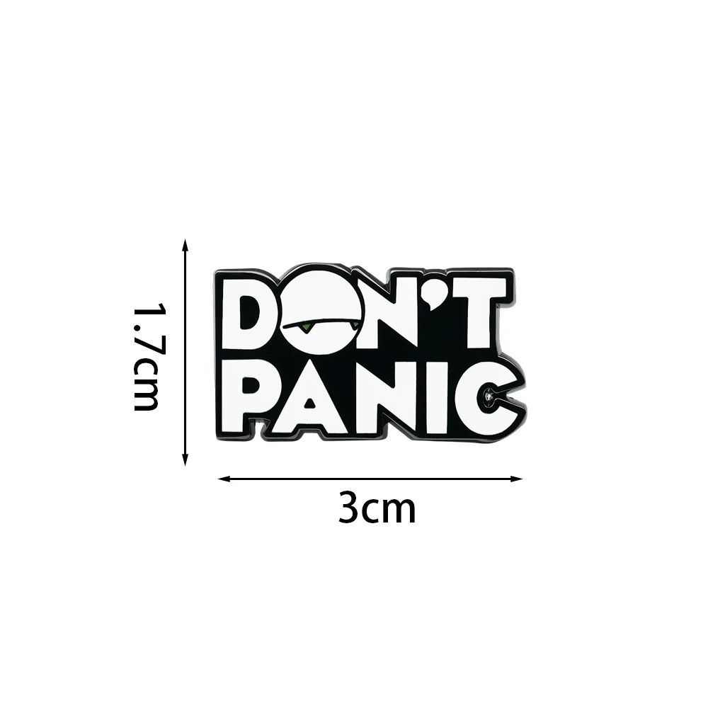 Don't Panic Enamel Pin Hitchhiker's Guide Paranoid Android Robot Marvin Badge Sci-Fi Movie Novel Peripheral Jewelry