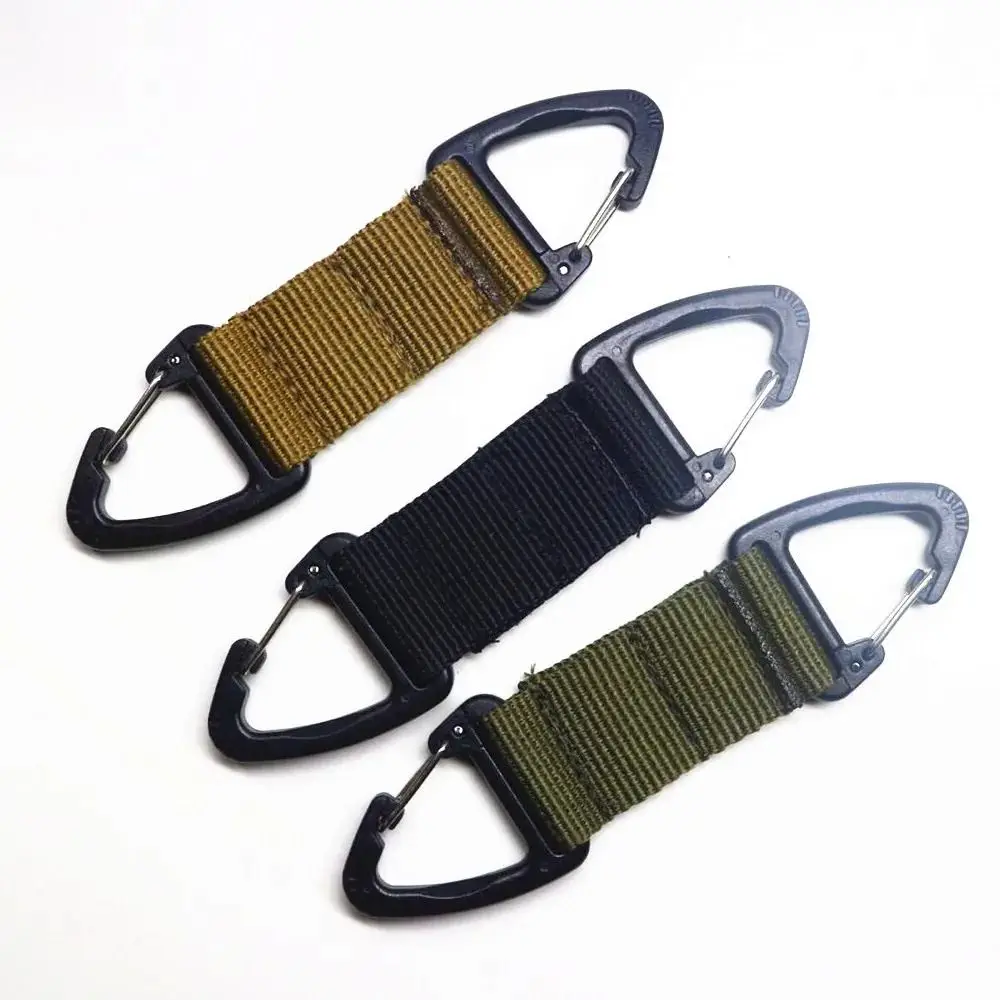 Double-headed Quick Release Carabiner Rotatable Safe Molle Camping Carabiner Sturdy Triangle Backpack Key Hook Rock Climbing