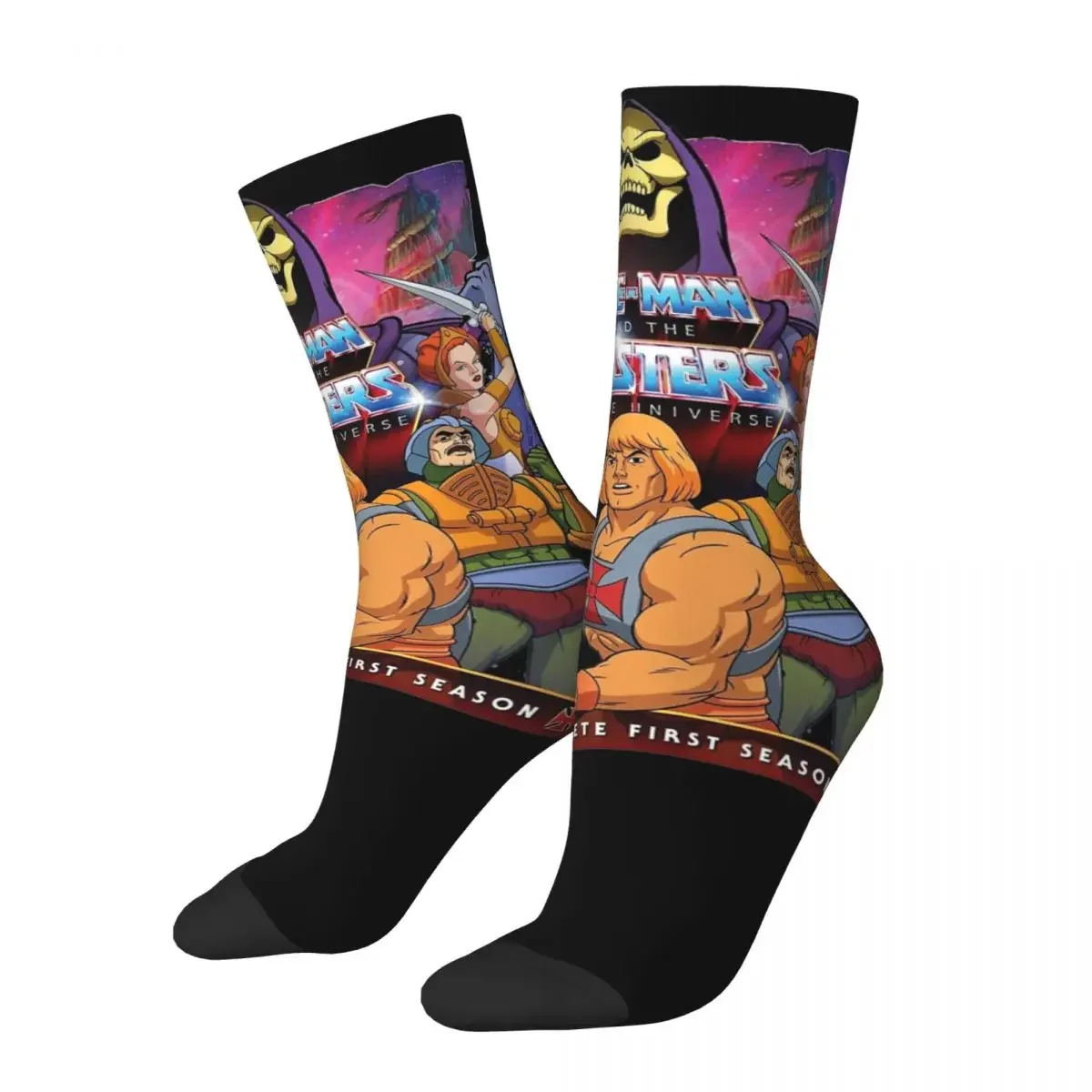 He-Man-Chaussettes de basket-ball respirantes pour hommes et femmes, Chaussettes Hip Hop, Prix des tiques, Mode, Printemps, Été, Automne, Hiver