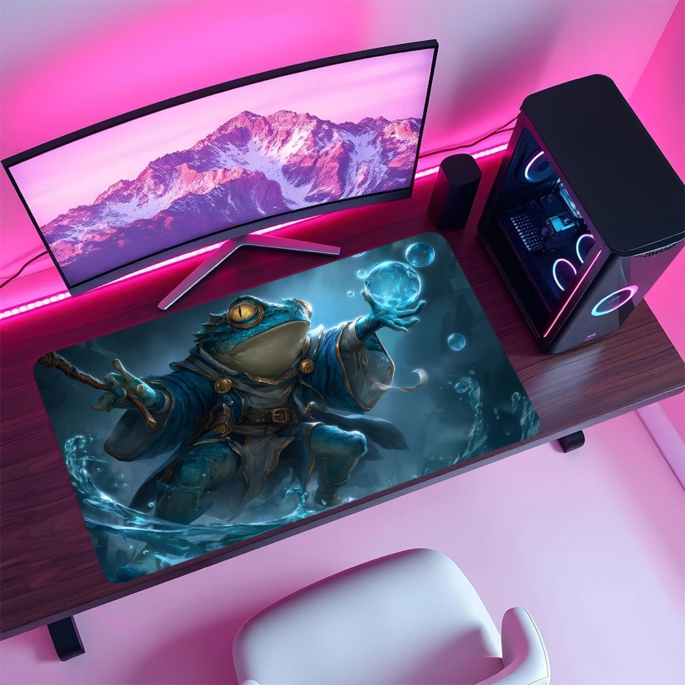 

Magnificent Frog Mage MTG Playmat Magic Card Battle Mat 35X60CM Desk mat tapete magic mtg Non-Slip Durable Stitched Edge