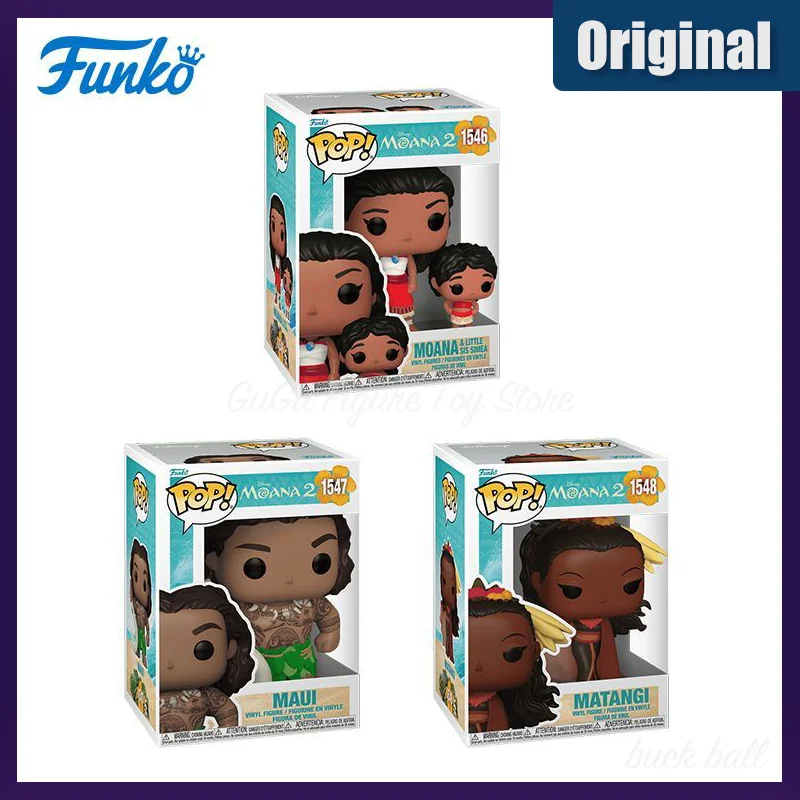 Funko Moana 2 Figures Moana Simea Anime Figure Maui Matangi Figurine Statue Model Pop Customized Products Christmas Toys Gifts