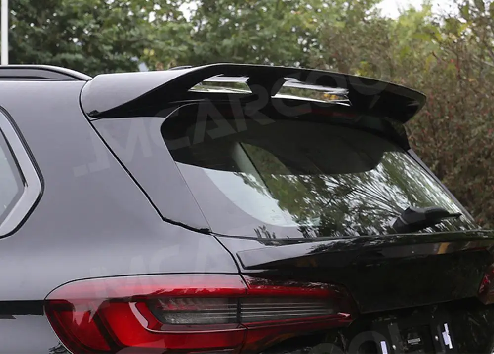 

JMCARCOOL ABS Material Carbon Look Rear Trunk Lip Spoiler Gloss Black Bumper Wings For BMW X5 G05 2019 UP Car Accesorise