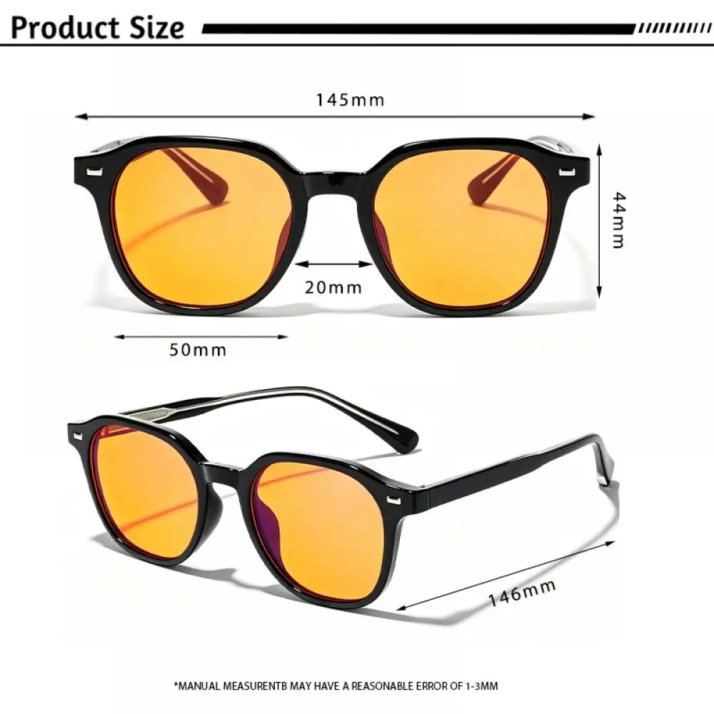 CATERSIDE Modische Herren Anti-Blaulicht-Brille AR Antireflexbeschichtete Gläser TR-90 Eckiger Rahmen 99% Schutz Gaming-Brille – Detail 12