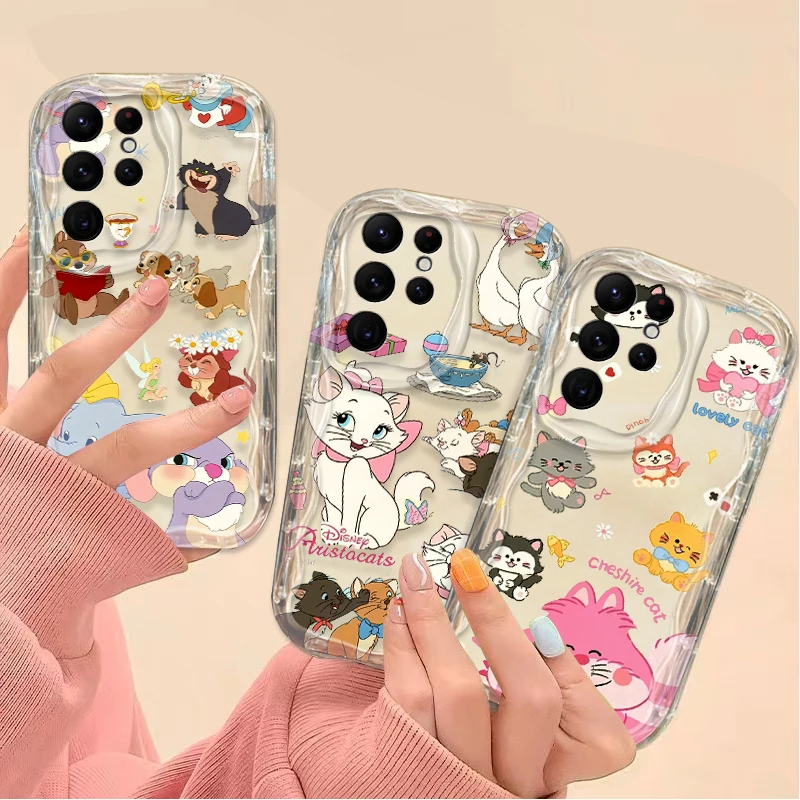 Disney Marie Cat Dalmatians Clear Case For Samsung Galaxy S24 Ultra S23 S22 Plus S21 S20 FE A25 A55 A35 A15 A16 A05 A05S A06