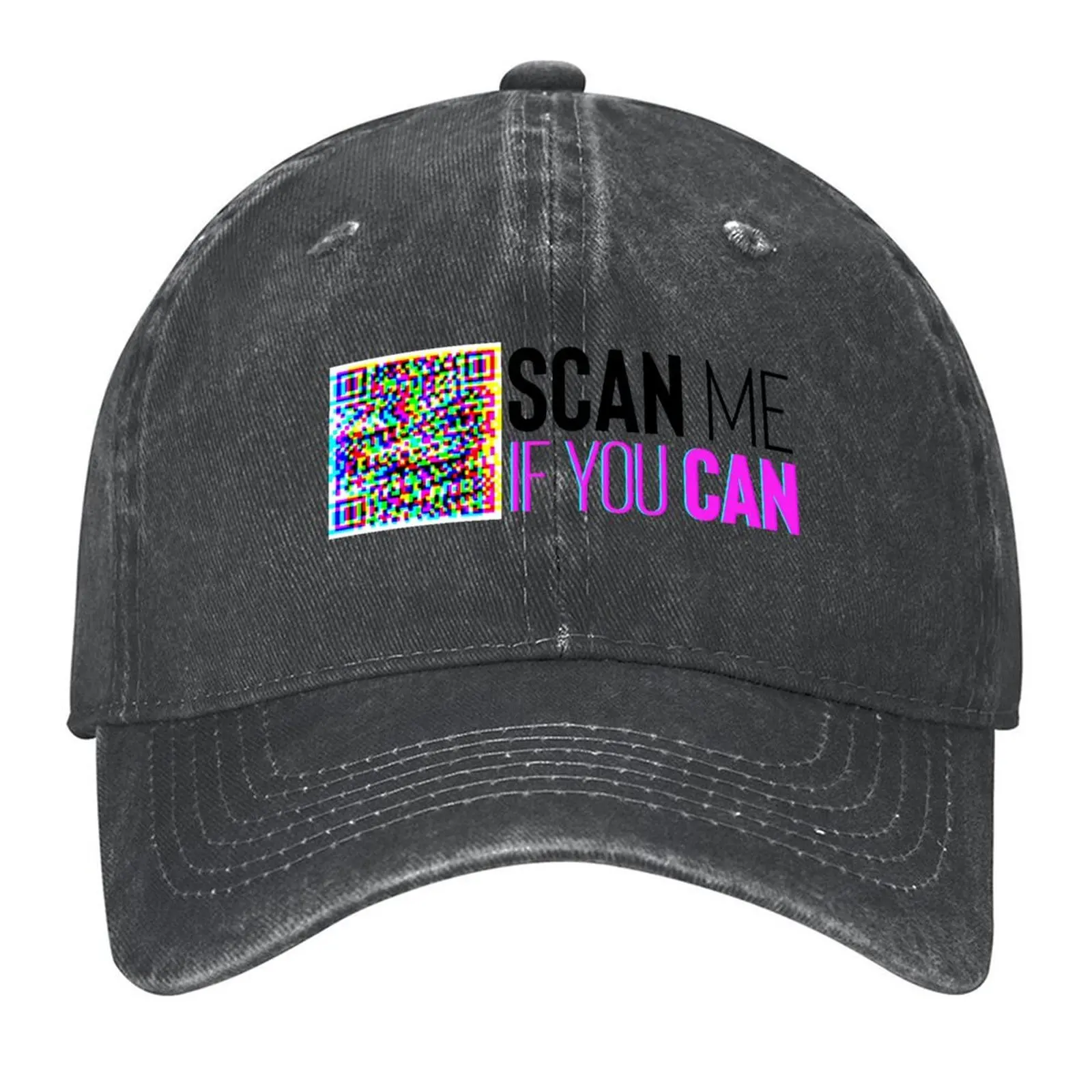 

scan me if you can Baseball Cap Golf Hat Man Fashion Beach Kids Hat Military Cap Man Baseball For Men Women's