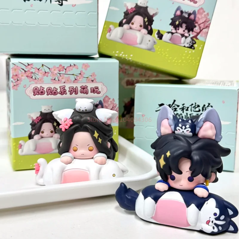 

Genuine The Husky And His White Cat Shizun Stick Together Series Blind Box Cute Doll Anime Figure Desktop Decoration toys gift