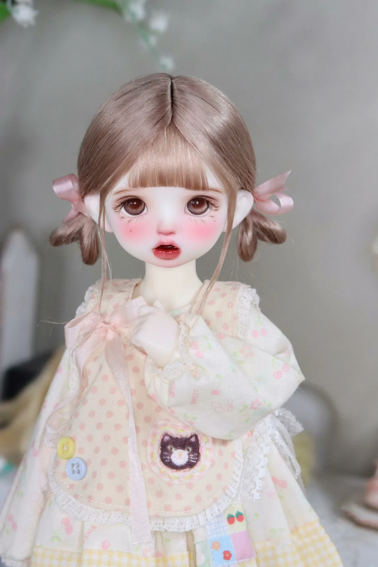 Free Shipping 1/6 BJD Doll Styling Wig, Sweet Style Princess Wig 1 Piece