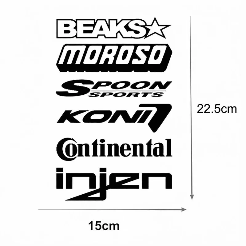 Sponsor Mixed Racing Brands Decal Motorcycle Car Modification Sticker Reflective Pegatinas For Car Body Laptop Phone Case Helmet