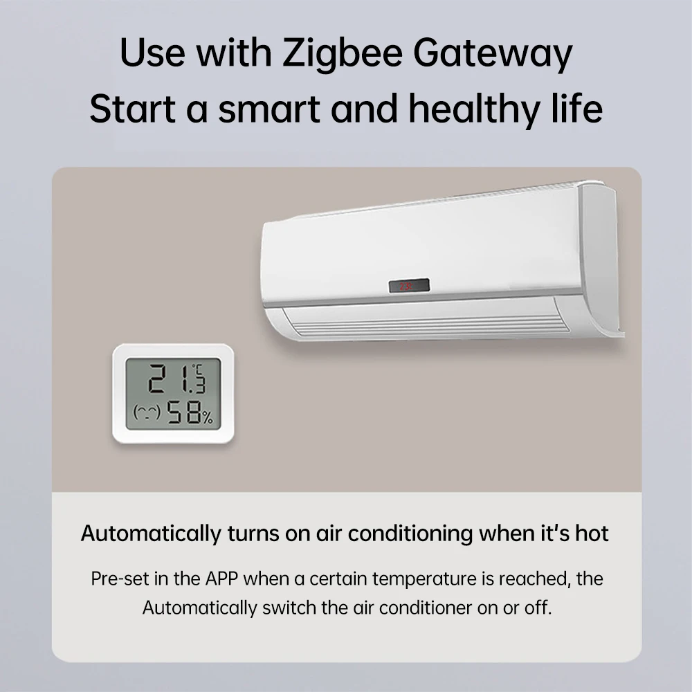 Tuya ZigBee temperatuur-vochtigheidssensor LCD digitaal display Ondersteuning Bluetooth APP Afstandsbediening Thermometer Hygrometer