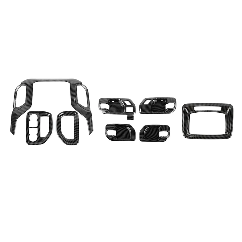 

For Chevrolet Silverado 1500 GMC Sierra 1500 2019-2022 Car Center Console Dashboard Kit Trim Interior Accessories