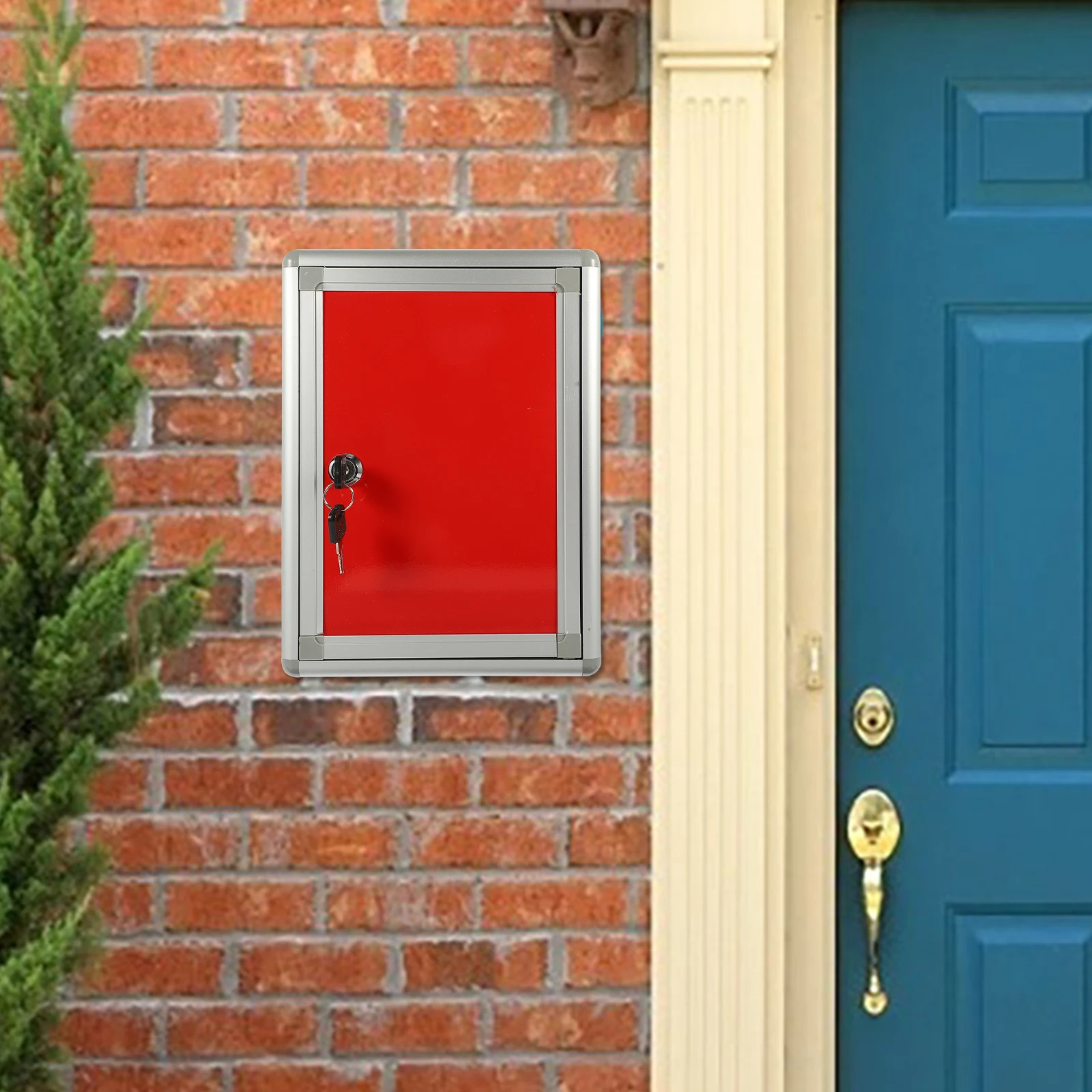 Retro Wall Mount Mailbox Aluminum Lockable Letter Box For School Restaurant Votes Storage Suggestion Box