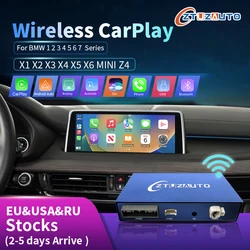 CarPlay sem fios para BMW, Android Auto AirPlay, Ligação Espelho, 1, 2, 3, 4, 5, Série 7, E70, F10, F20,F30 , X1, X3, F25, F26, F48, MINI X4, X5, X6, F56, F15，Com entrada HDMI, leitor USB, navegação