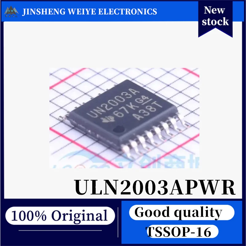 (20/100 pieces) ULN2003APWR UN2003A TSSOP-16 7-channel Darlington transistor array chip, 100% new, original, in stock. Chipset.
