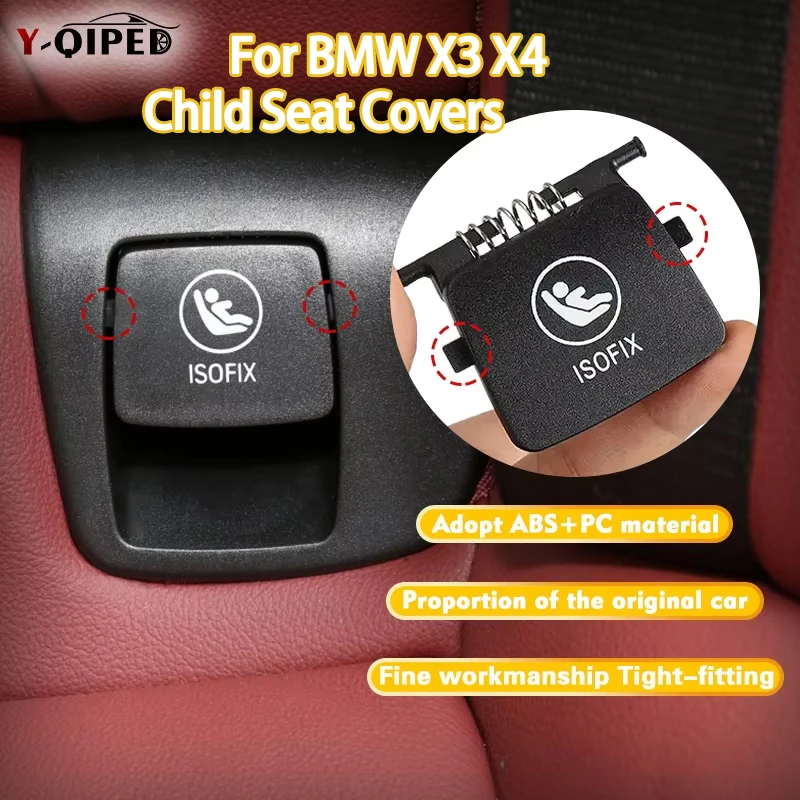 For BMW X3 G01 X4 G02 Rear Child Seat Safety ISOFIX Cover Fixing Car Buckle Seat Cover Plate 2017-24 car Accessories 52207474100