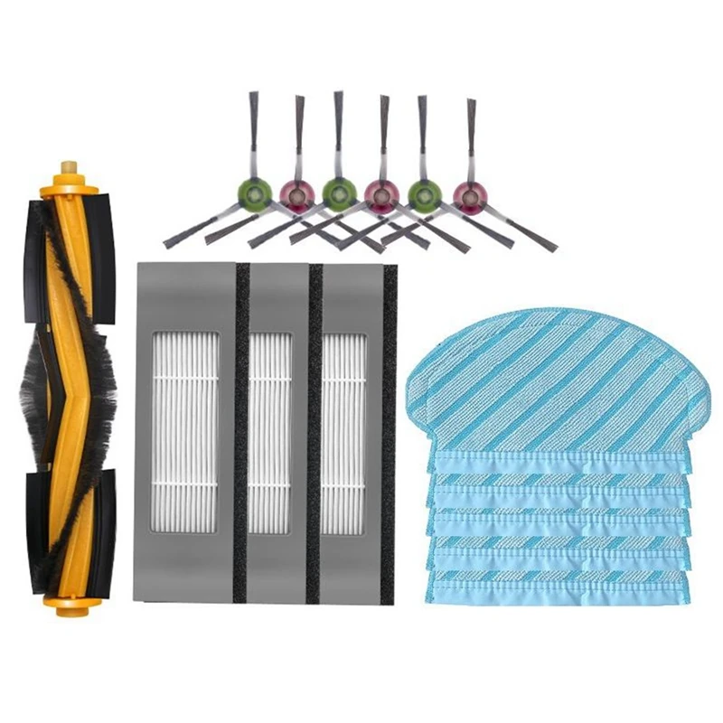 For Ecovacs Debot OZMO 920 / 950 / T5 / Yeedi 2 Hybrid Robot Vacuum Cleaner Parts Main Side Brush Hepa Filter Mop Spare Parts