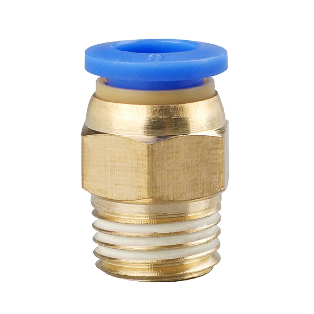 10pcs Pneumatic Air Connector Fitting PC 8-02 8mm Tube 1/4 inch G Thread Push to Connect Pipe Straight Pneumatic Quick Connector