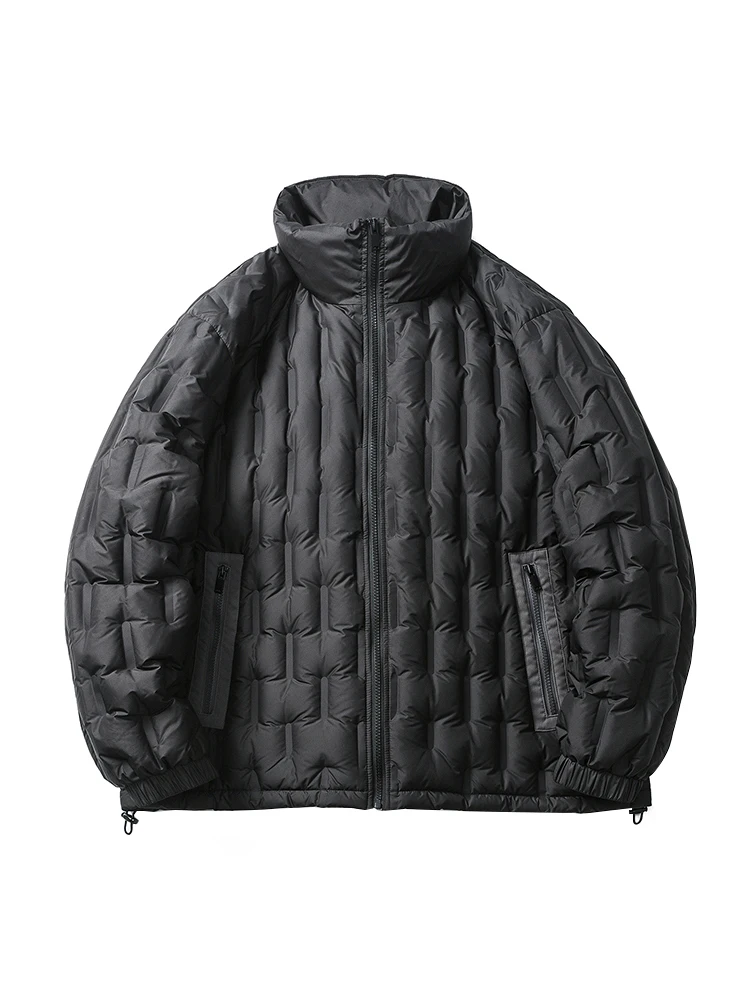 

Новая зимняя мужская куртка-пуховик с наполнителем из 90% пуха, воротником-стойкой, текстурой «пузырьки», хлопковое пальто, верхняя одежда, модный бренд, молодежный повседневный стиль