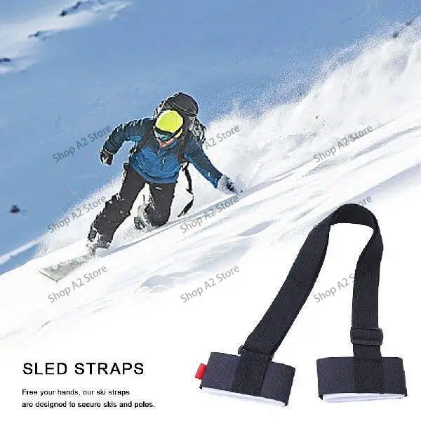 Ski and Pole Carrier Strap Adjustable Ski Shoulder Carrier