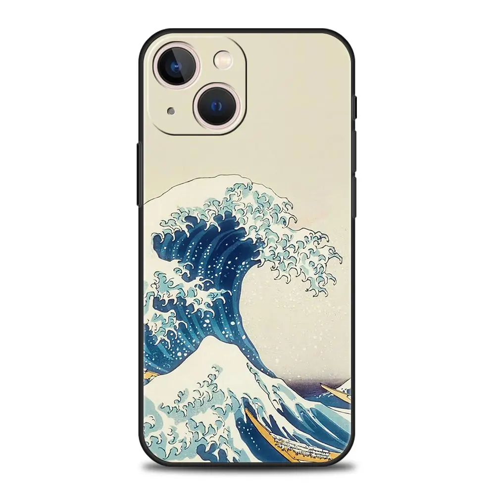 The Big Wave of kanagawa Phone Case For iPhone Apple 14 13 12 11 Pro Max Mini XR XS X SE 2020 7 8 Plus Cover Shell Coque Funda